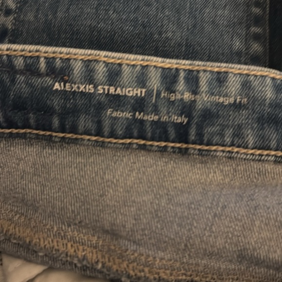 Ag Light Blue Distressed Denim Jeans Alexis Straight High Rise Vintage‎ Fit 32 - Picture 6 of 7